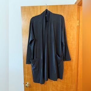 Eileen Fisher The Icons Kimono Cardigan Cozy Stretch Jersey Lyocell Pockets $298